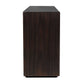 Stevenson - Chiseled 4 Door Cabinet - Black / Brown / Woodtone