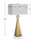 Arete - Modern Brass Table Lamp - Gold