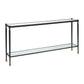 Javana - Glass / Iron Console Table - Brass,Bronze