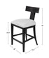 Idris - Modern Wood Counter Stool - Black & White