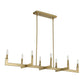 Cordoba - 8 Light Linear Chandelier - Gold