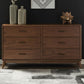 Century Modern - 6 Drawer Dresser - Walnut