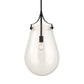 Dewdrop - 1 Light Glass Shade Pendant - Black
