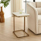 Tylan - Marble Accent Table - Brass / White