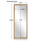 Kampar - Full Length Rattan Tall Mirror - Gold / Woodtone