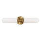 Wellsville - 2 Light Brass Sconce - White / Gold