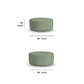 Pouf - Fabric Cocktail Ottoman - Olive