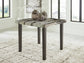 Jeshina - Square Dining Room Counter Table - Dark Brown / Beige
