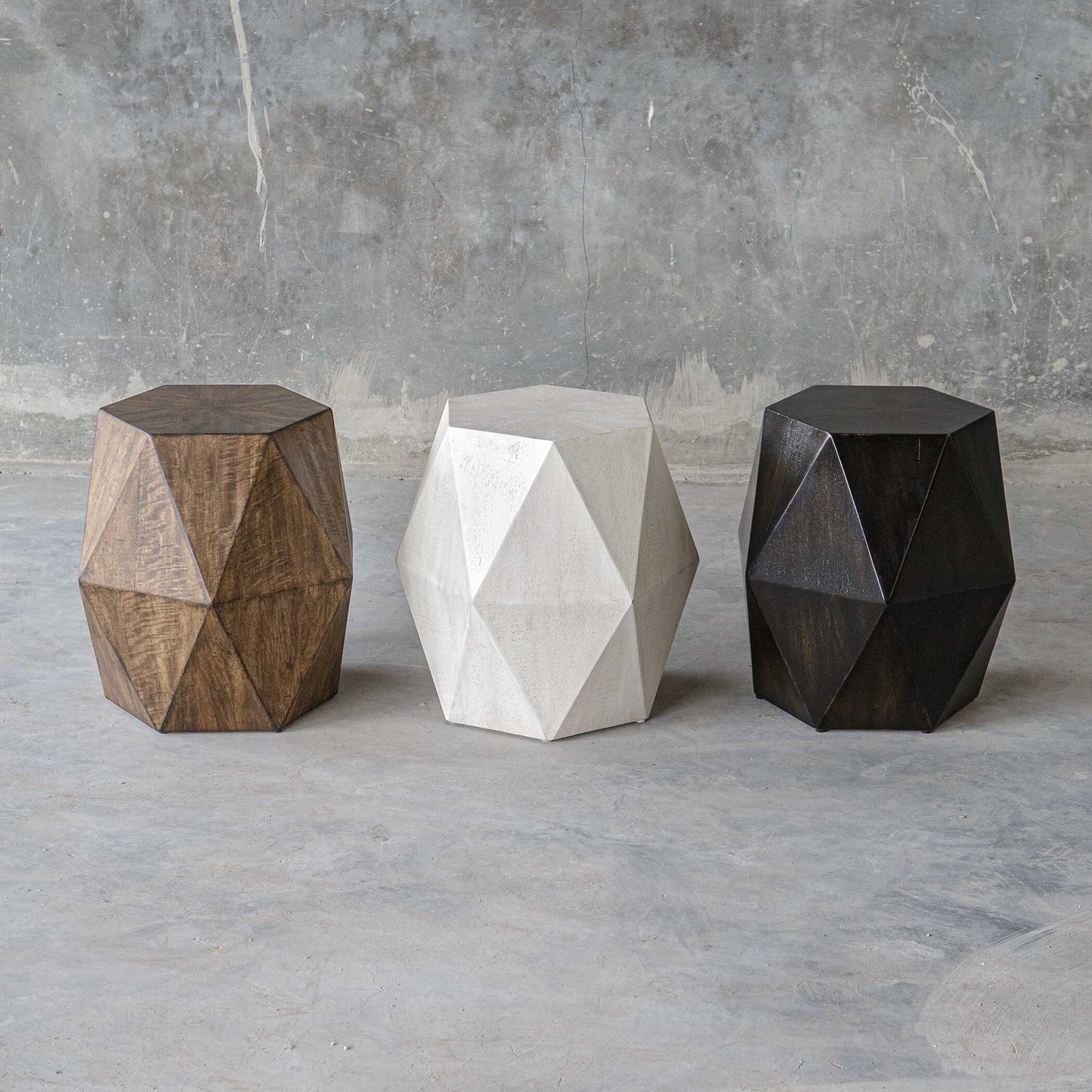 Volker - White Geometric Accent Table