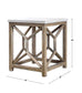 Catali - Stone End Table - White & Light Brown