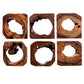 Adlai - Wood Wall Art (Set of 6) - Dark Brown