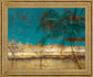 Golden Oasis - 28" x 34" Framed Wall Art - Blue