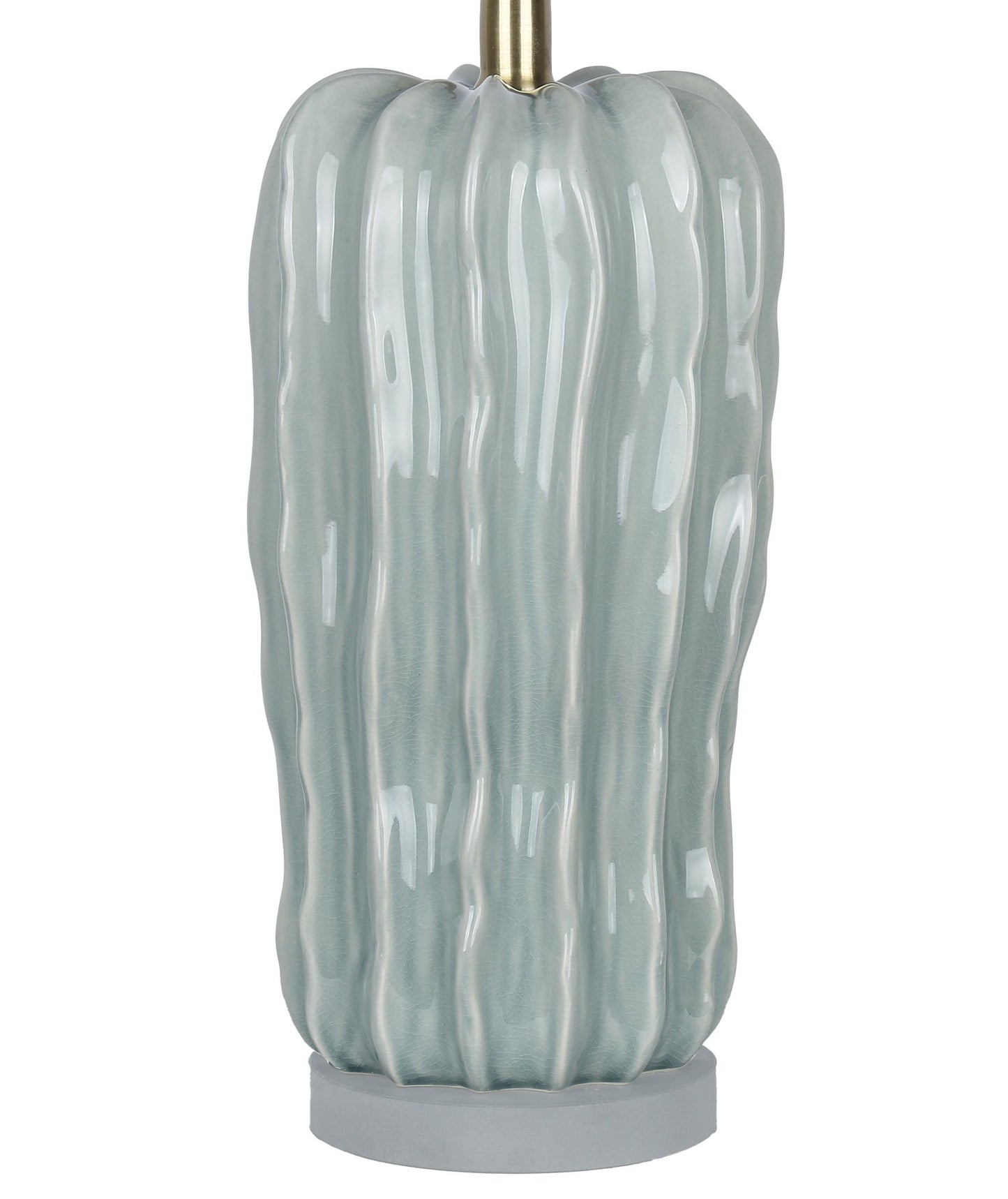 Wave Crest Ceramic & Frosted Crystal Table Lamp (Set of 2) - Glacier Blue / Frosted Crystal