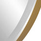 Crofton - Lighted Brass Round Mirror