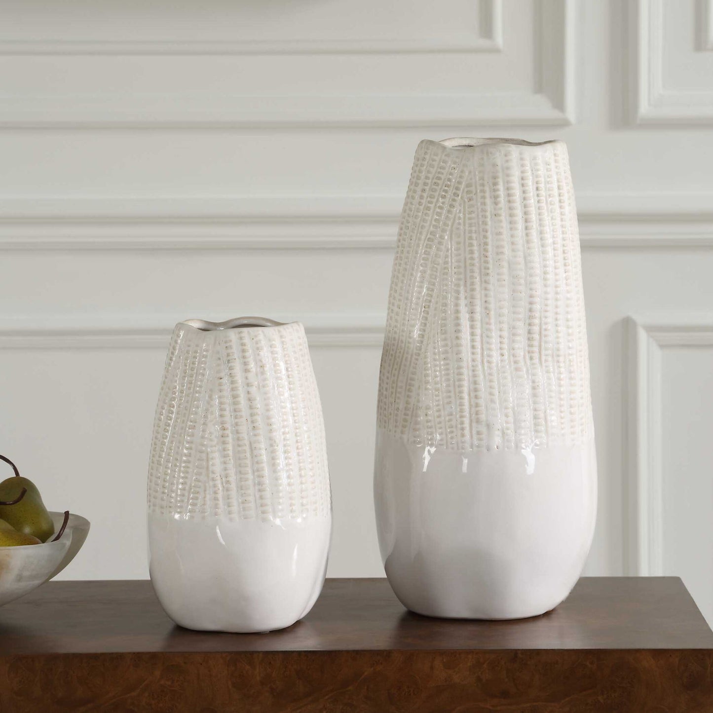 Echo Ridge - Vases (Set of 2) - White