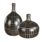 Graphite - Stride Geometric Vases (Set of 2) - Black