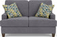 Moxy - Fabric Loveseat, T-Shaped Seat Cushion