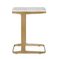 Tylan - Marble Accent Table - Brass / White