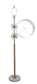 "Crystal Bloom I" Metal And Crystal Floor Lamp - Soft Gold / Clear Crystal / White Marble