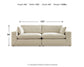 Elyza - Loveseat 2 Pc Sectional - Linen