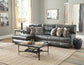 Como - 3 Piece Italian Leather Match Reclining Sectional