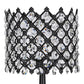 "Crystal Lattice Radiance" Metal And Crystal Table Lamp (Set of 2) - Matt Black / Clear Crystal