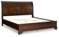 Trellington - King Sleigh Storage Bed - Brown