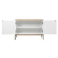 Weimar - 2 Door Cabinet - White / Woodtone