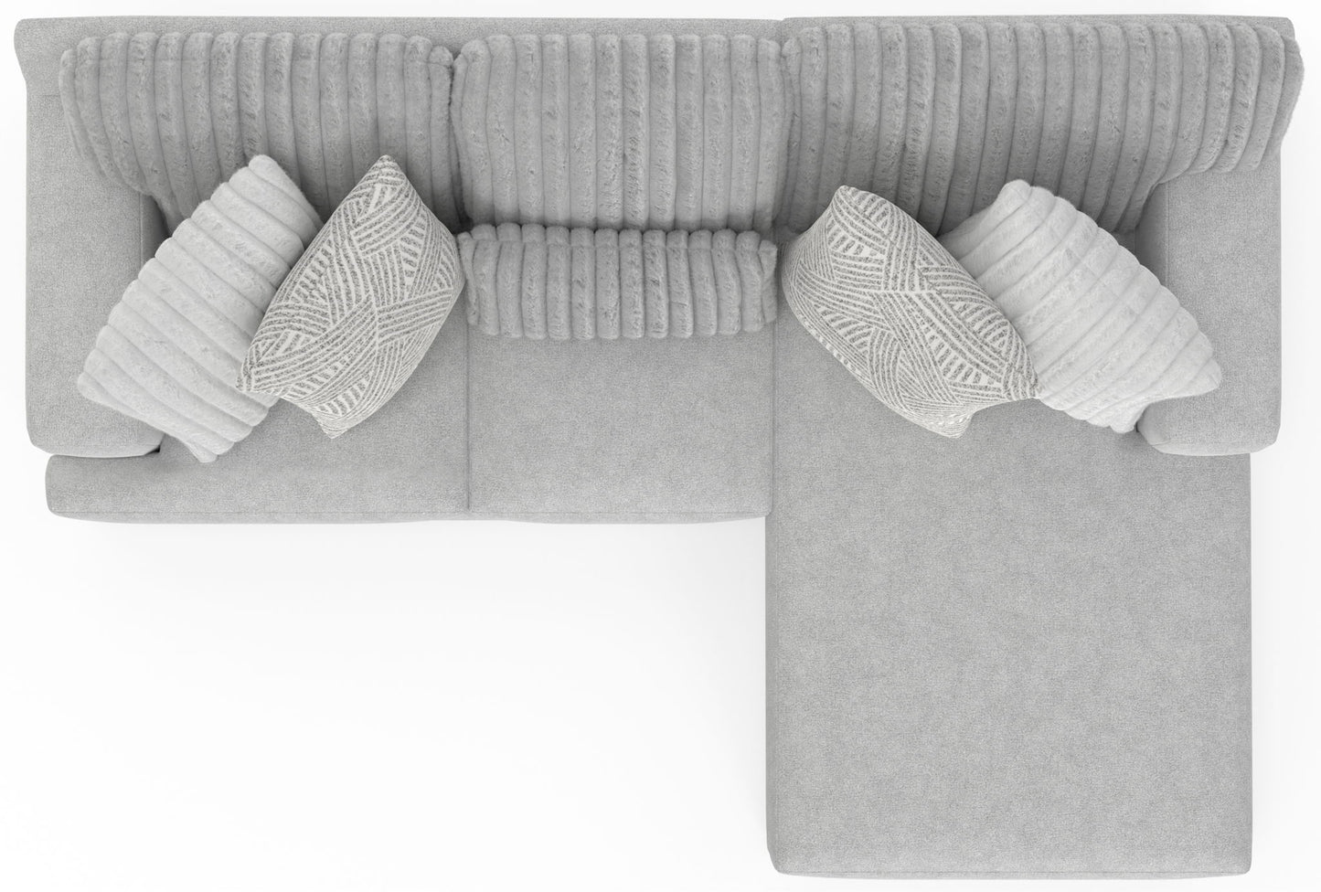 Logan - Upholstered Sectional With Comfort Coil Seating And Accent Pillows Included