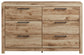 Hyanna - Six Drawer Dresser - Tan Brown