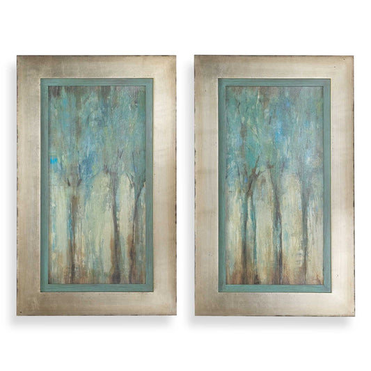 Whispering Wind - Framed Art (Set of 2) - Blue