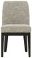 Burkhaus - Dining UPH Side Chair (Set of 2) - Beige / Dark Brown