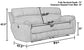 Costa - Power Lay Flat Reclining Sofa