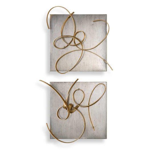 Harmony - Metal Wall Art (Set of 2) - Gold