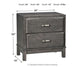 Caitbrook - Two Drawer Night Stand - Gray