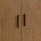 Mebarak - Reeded 2 Door Cabinet - Bronze,White,Woodtone