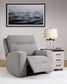Biscoe - Power Recliner /Adj Headrest - Pewter