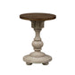 Morgan Creek - Chair Side Table - Antique White / Wirebrushed Tobacco Accents