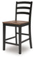 Wildenauer - Barstool (Set of 2) - Brown / Black