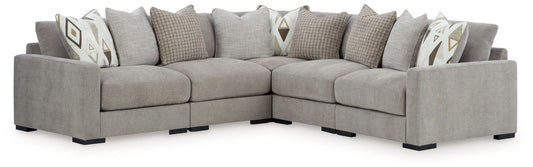 Aslan Court - 5-Piece Sectional - Pebble