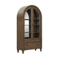 Americana Farmhouse - Arched Display Cabinet - Dusty Taupe