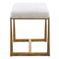 Midas - Small Bench - Gold / White