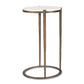 Mercier - Round Marble Accent Table - Brass / White