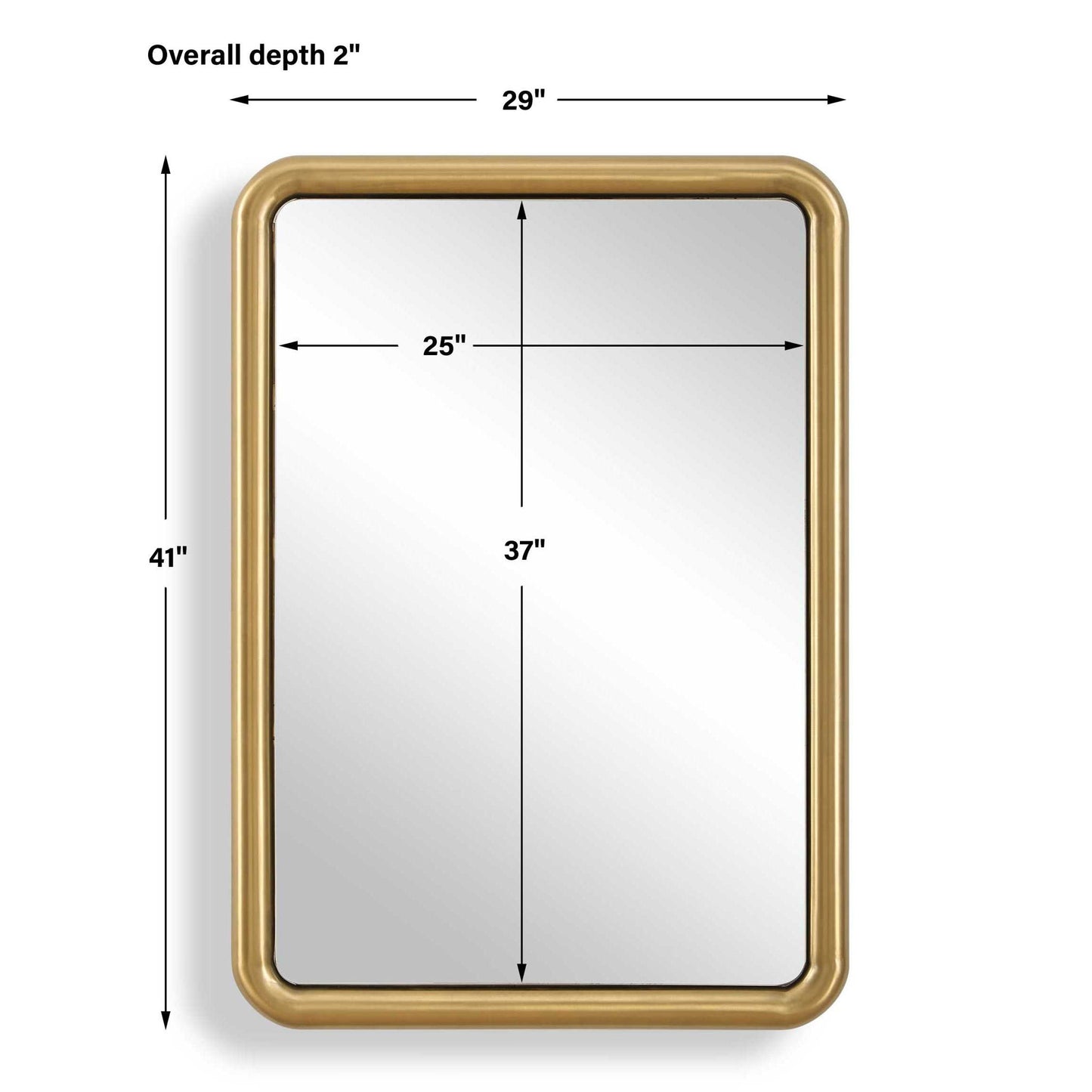 Atkinson - Modern Mirror - Brass