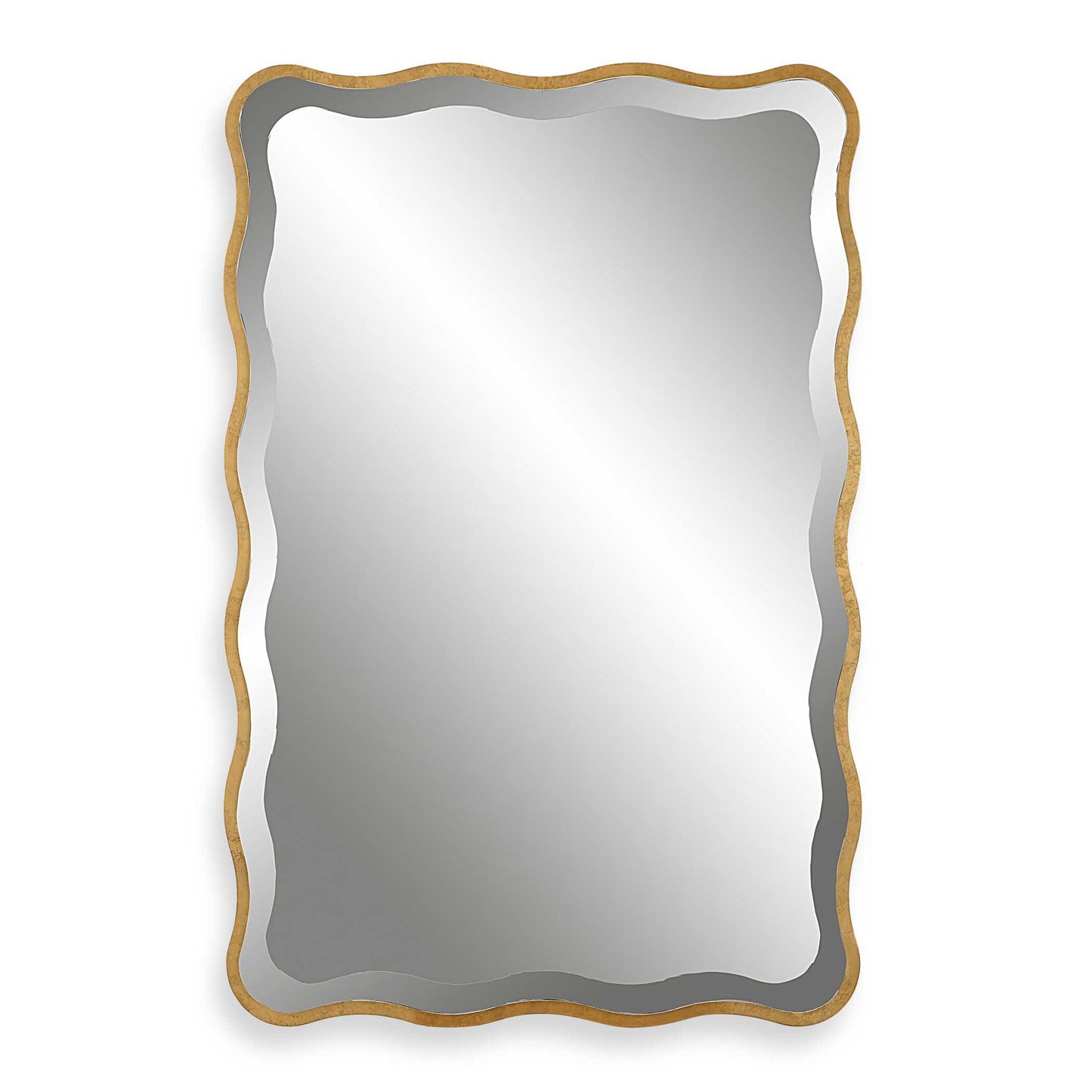 Aneta - Scalloped Mirror - Gold