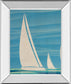 Water Journey I By Dan Meneely - Mirror Framed Print Wall Art - Blue