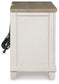 Shaybrock - Two Drawer Night Stand - Antique White / Brown