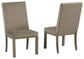 Chrestner - Dining UPH Side Chair (Set of 2) - Gray / Brown