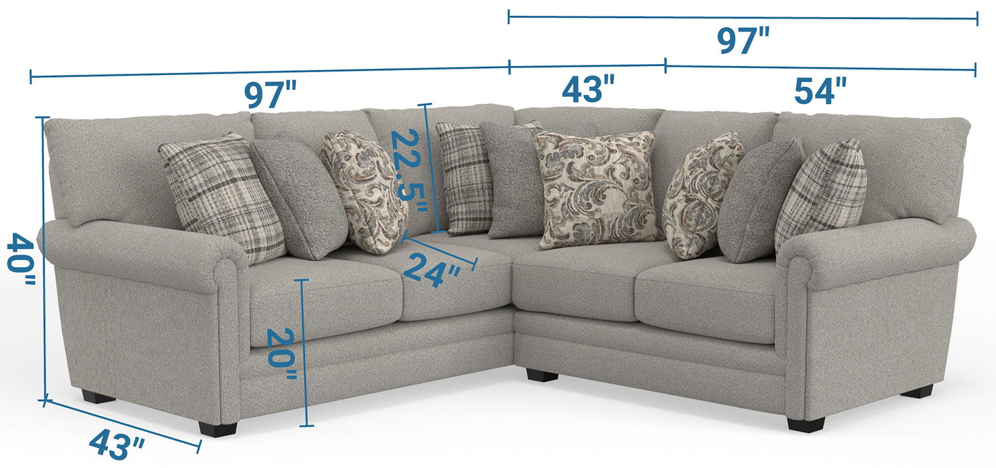 Livingston - Sectional With Comfort Coil Seating And Accent Pillows Included