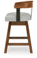 Ralene - Upholstered Swivel Barstool (Set of 2) - Medium Brown